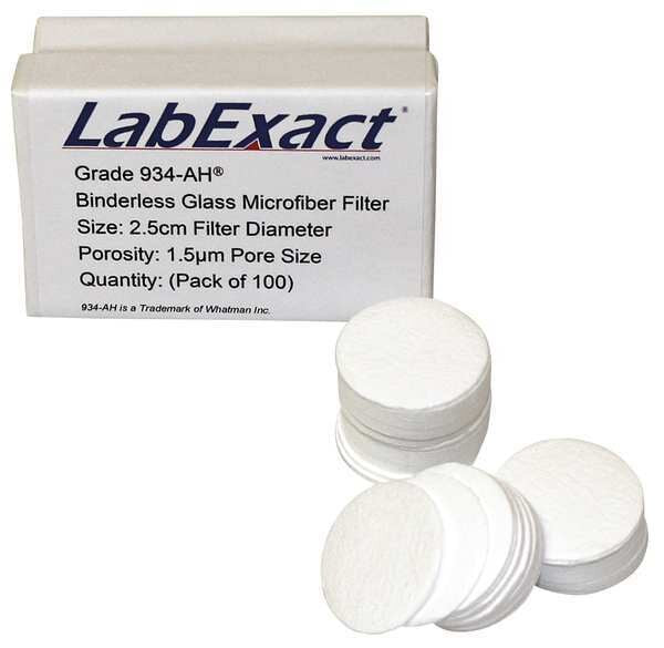 Glass Microfiber Filter, 25mm dia., PK100