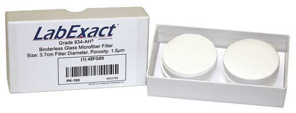 Glass Microfiber Filter, 37mm dia., PK100