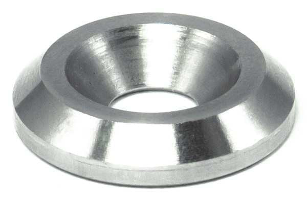 Countersunk Washer, Fits Bolt Size 1/4 in 316 Stainless Steel, Plain Finish