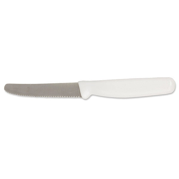 Utility Knife, Serrated, 3-1/2 in. L, White