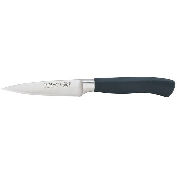 Paring Knife, Straight, 3-1/2 in. L, Black