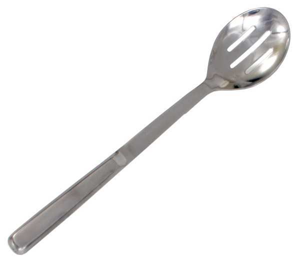 Slotted Spoon, Stainless Steel, 12 in. L