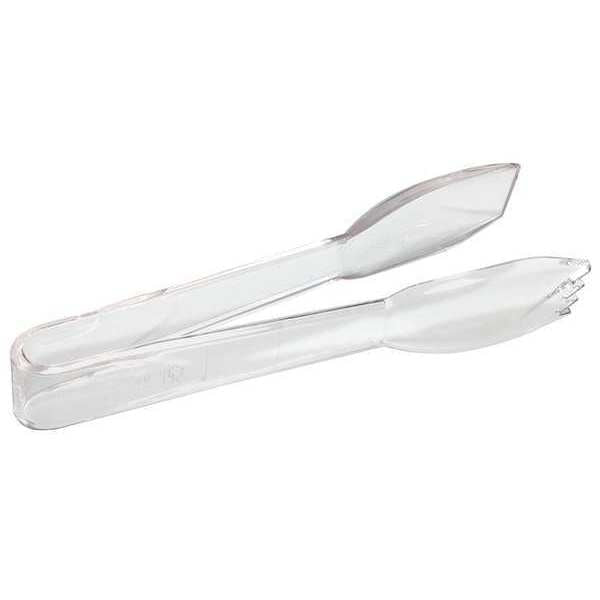 Tong, Clear, 6-1/2 in. L, Plastic