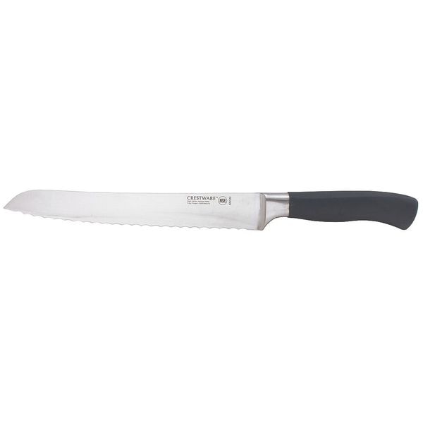 Bread Knife, Serrated, 9 in. L, Black