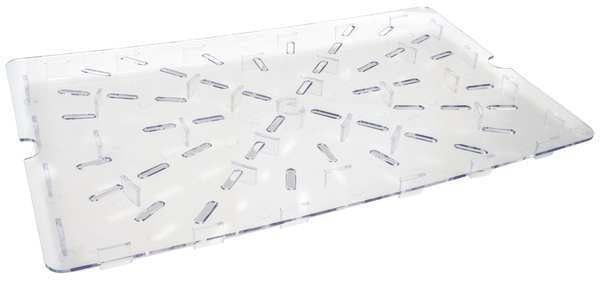 Food Box Drain Tray, Clear, 8-1/2 in. W