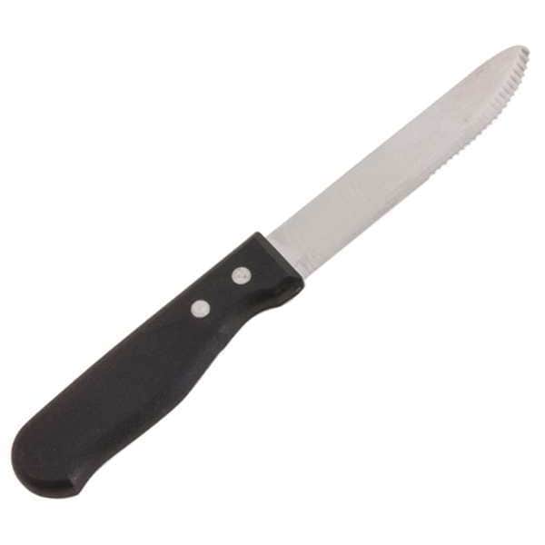 Steak Knife, 5 in. L, Plastic Handle, PK12