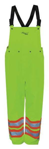 Rain Bib Overall, Green, M, 1 Pocket, Nylon