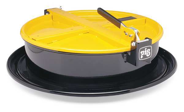 Drum Funnel, Steel, 6-3/4 in. H, Yellow
