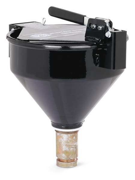 Drum Funnel, Steel, 15 in. H, Black