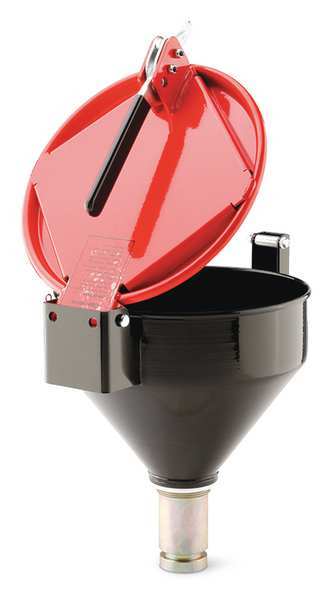 Drum Funnel, Steel, 15 in. H, Red