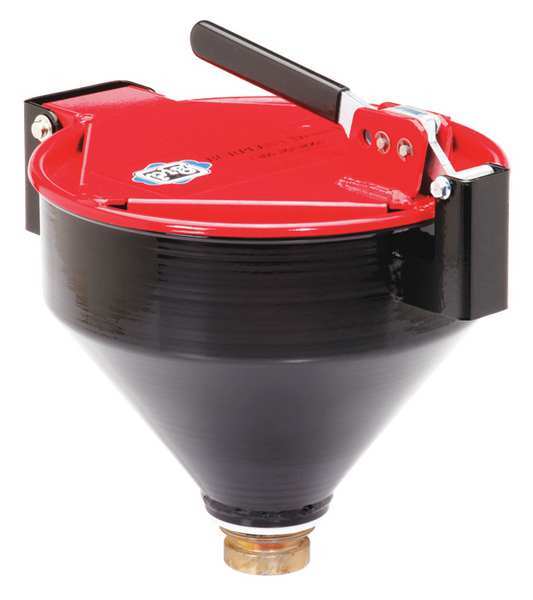 Drum Funnel, Steel, 13 in. H, Red