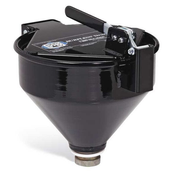 Drum Funnel, Steel, 13 in. H, Black