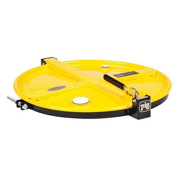 Drum Lid, Steel, 4-3/8 in. H, Yellow