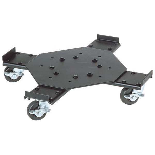 Adj. Drum Dolly, Steel, 4 in. H, Black