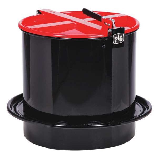 Drum Funnel, Steel, 18-1/4 in. H, Red
