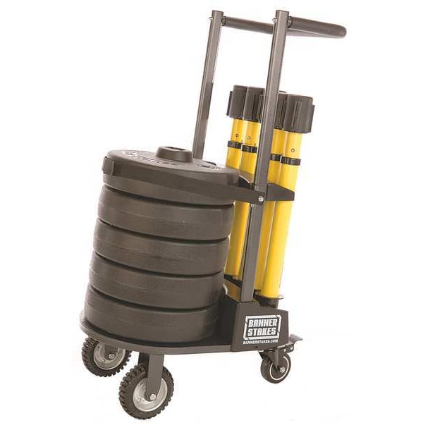 Plus Barricade System, 15ft. L, Yllw, Metal