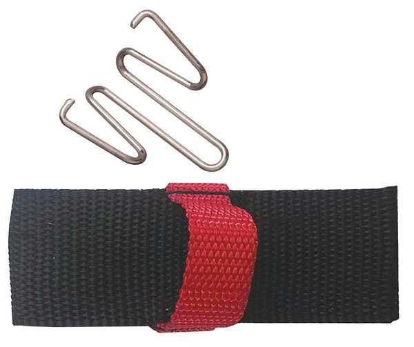 Hook-and-Loop Belt, Black, 8 in. Lx7 in. W
