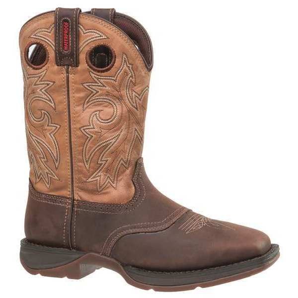 Size 15 Men's Western Boot Steel Work Boot, Brown And Tan