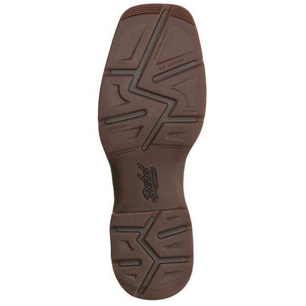 Size 7 Men's Western Boot Steel Work Boot, Brown And Tan