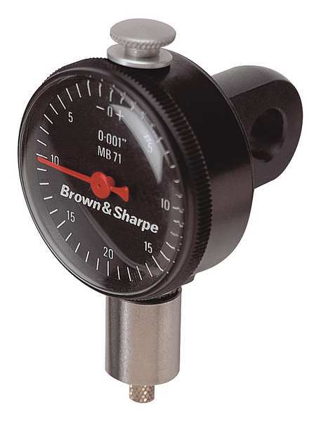 Dial Indicator, 0-100 Dial Reading, Black
