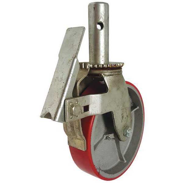 Scaffold Caster, Polyurethane, 8 in, 800 lb