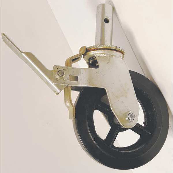Scaffold Caster, Rubber, 8 in., 500 lb.