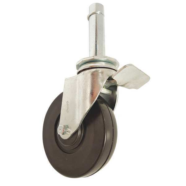 Scaffold Caster, Rubber, 5 in., 190 lb.