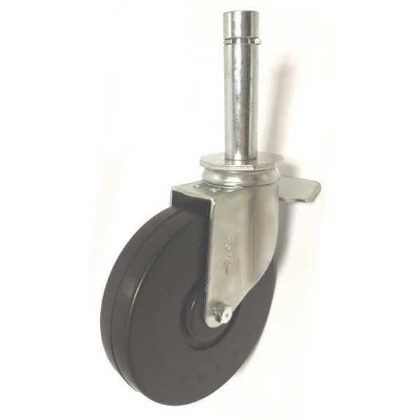 Scaffold Caster, Rubber, 6 in., 240 lb.