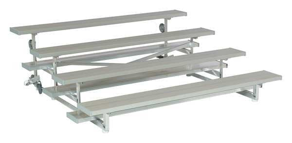Bleacher, 4 Rows, 15 Seats, 7-1/2 ft. L