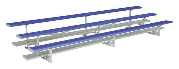 Bleacher, 3 Rows, 30 Seats, 15 ft. L, Blue