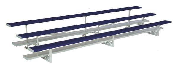 Bleacher, 3 Rows, 30 Seats, 15 ft. L, Blue