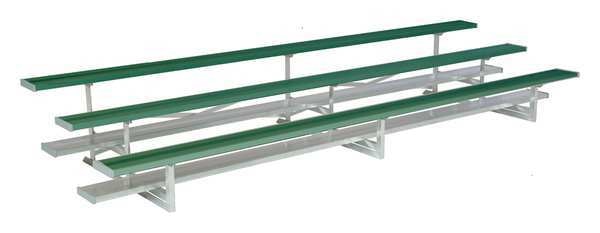 Bleacher, 3 Rows, 30 Seats, 15 ft. L, Green