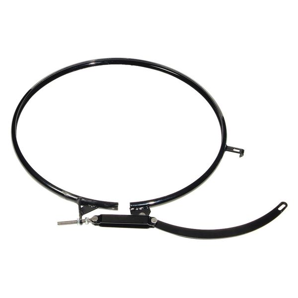 Adj. Lever Ring, 55 gal., Black, Steel