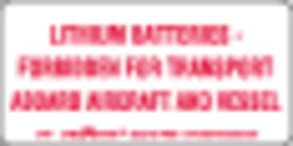 Forbidden Lithium Battery Label 4