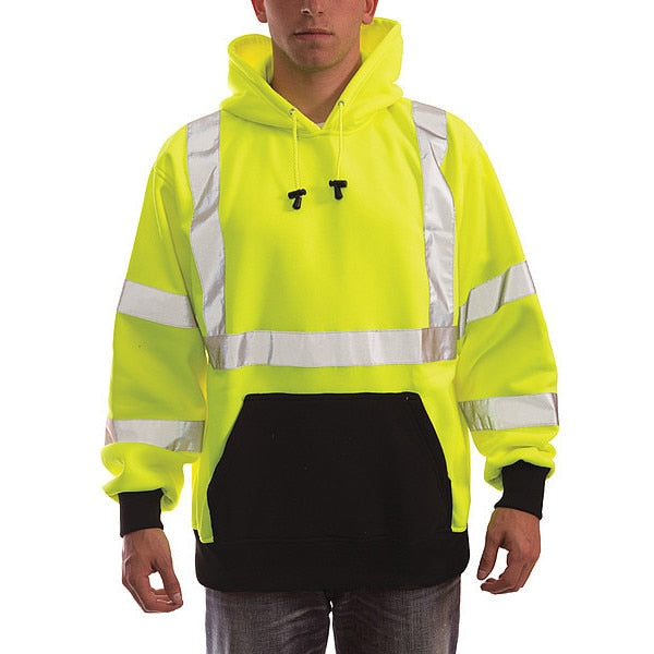 Job Sight Hooded Sweatshirt, Size S, Polyester, ANSI 107