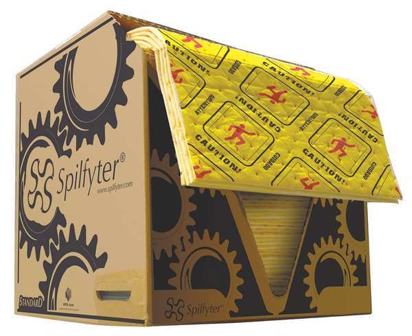 Sorbents, 30 gal. Universal Absorbed, Yellow, Polypropylene
