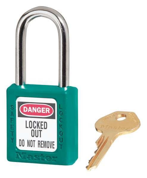 Lockout Padlock, KD, Teal, 1-3/4