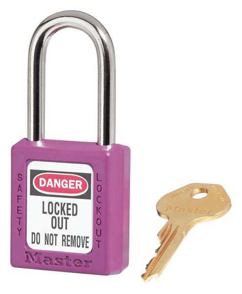 Lockout Padlock, KA, Purple, 1-3/4