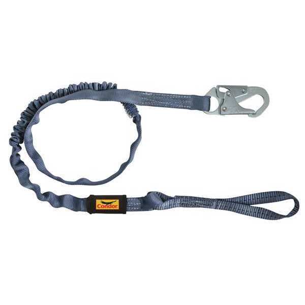 Shock Absorbing Lanyard, 6 ft., 310 lb. Weight Capacity, Blue