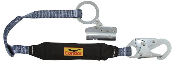 Rope Grab with Lanyard, For Rope Size 5/8