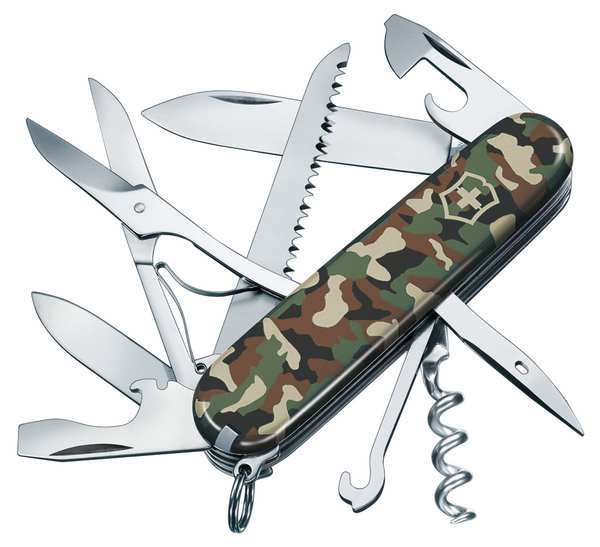 Multi-Tool Knife, 9 Tool, 15 Funct, GrnCamo