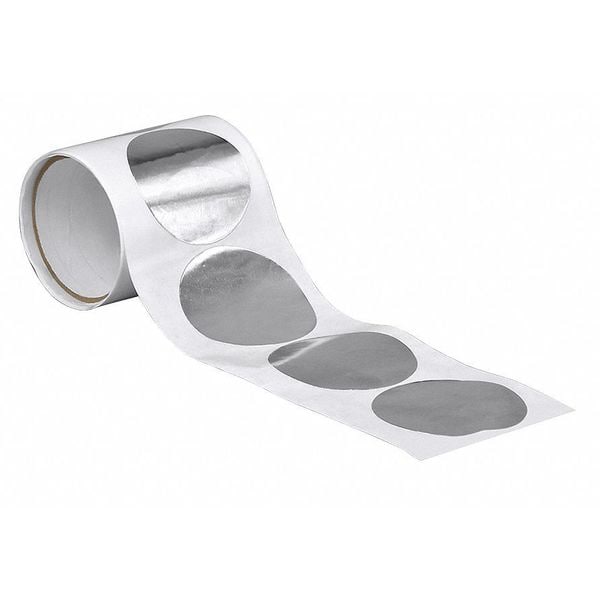 Foil Tape, 2In, 3.2 mil, Shiny Silver, PK100