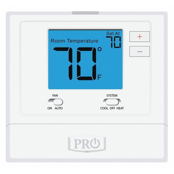 Low Voltage Thermostat, 1 H 1 C, wall Mount, Hardwired/Battery, 24V AC