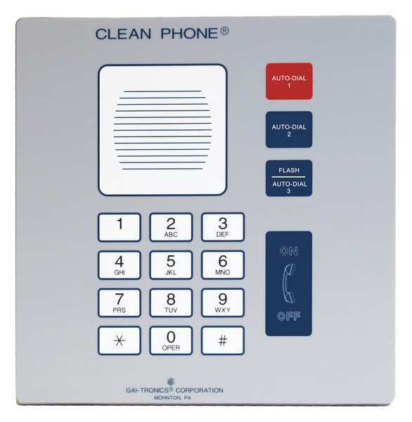 Cleanroom Telephone, Cordless, Single Line