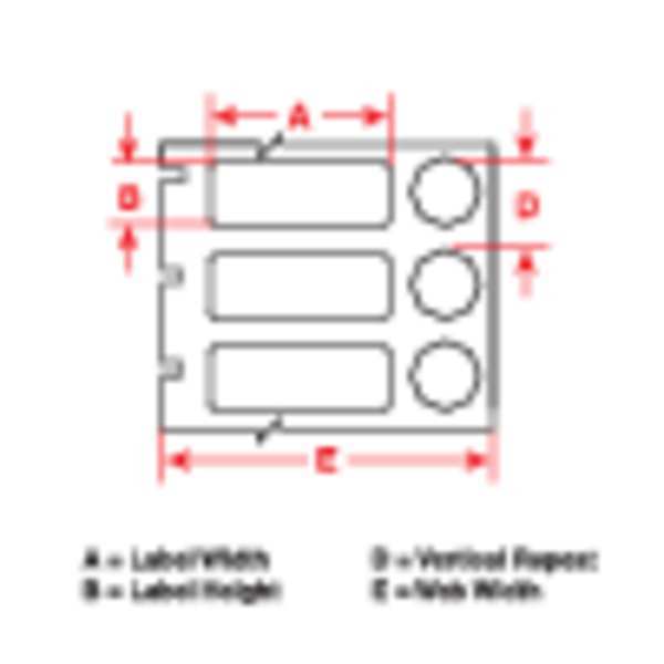 Label, White, 1500 per Roll, 1 in. W