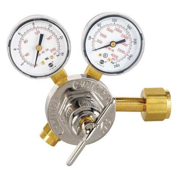 Gas Regulator, Single Stage, CGA-320, 0 to 150 psi, Use With: Carbon Dioxide