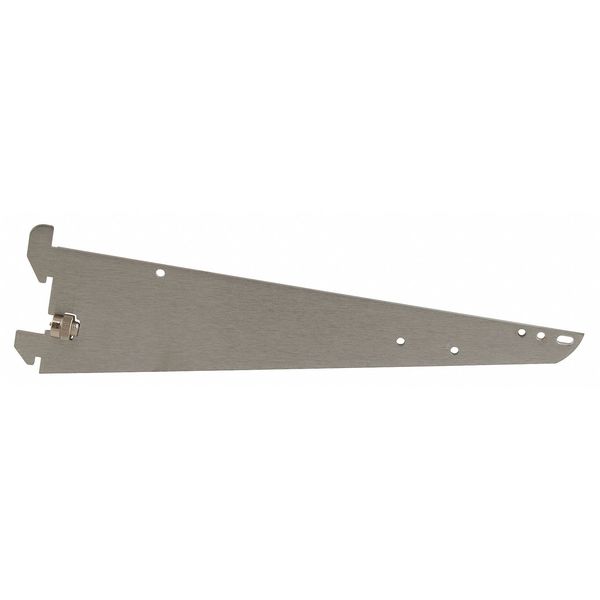 Bracket Satin Chrome, 12in.L, w/Screw, 25PK