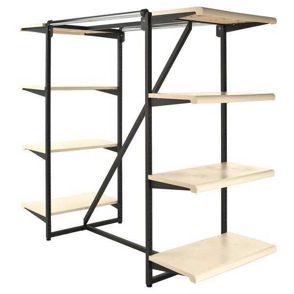 Double Hangrail Frame with Shelves, 38-1/4