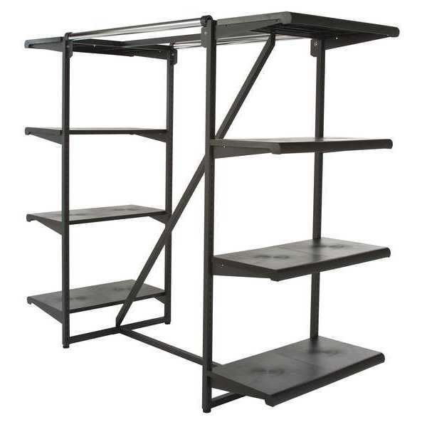 Double Hangrail Frame with Shelves, 38-1/4