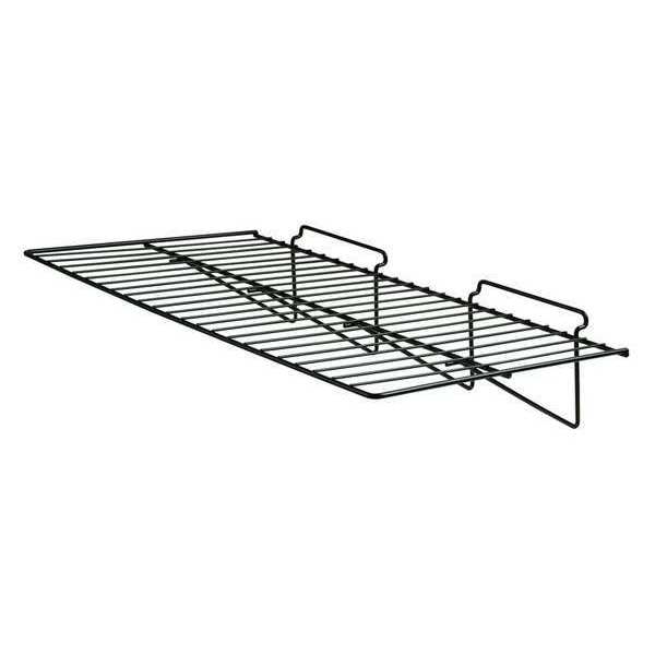 Shelf, Black, 24 in. L, Semi-Gloss, PK6
